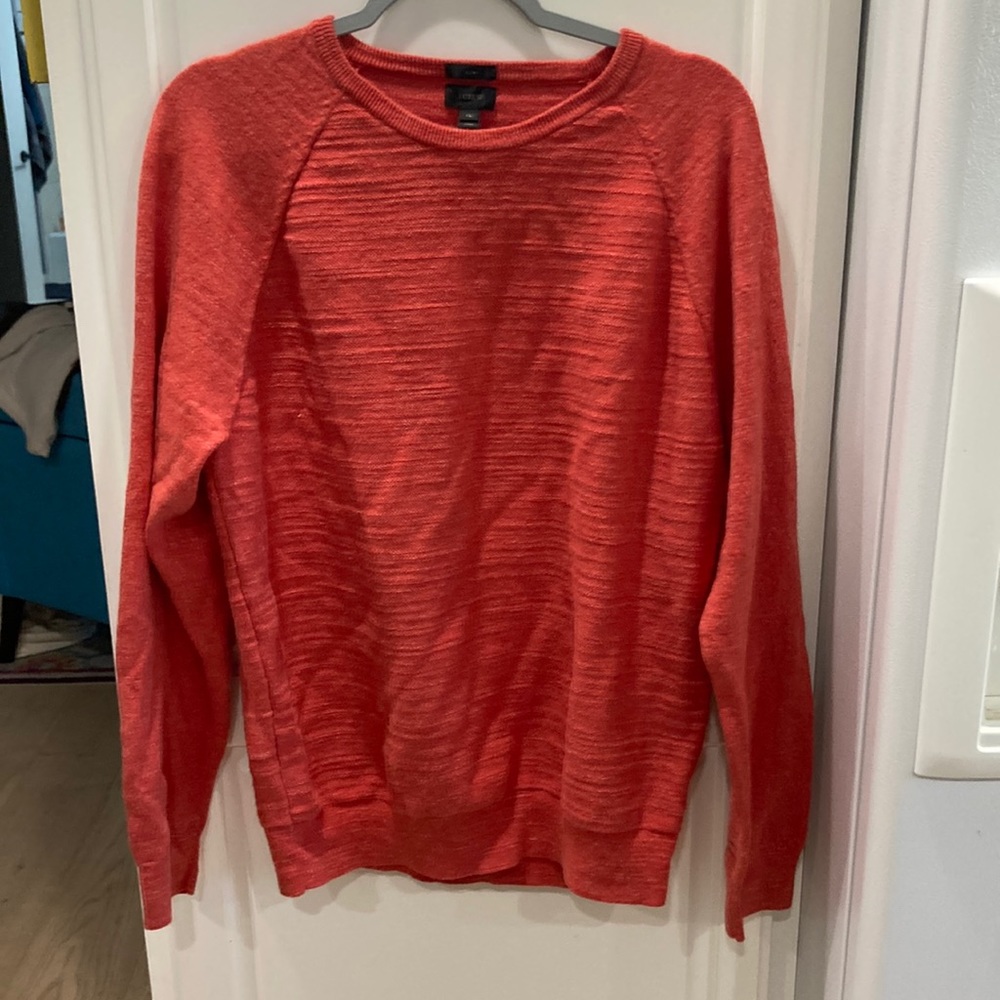 J. Crew Men’s Apricot Color Cotton Long Sleeves Sweater Top Size XL